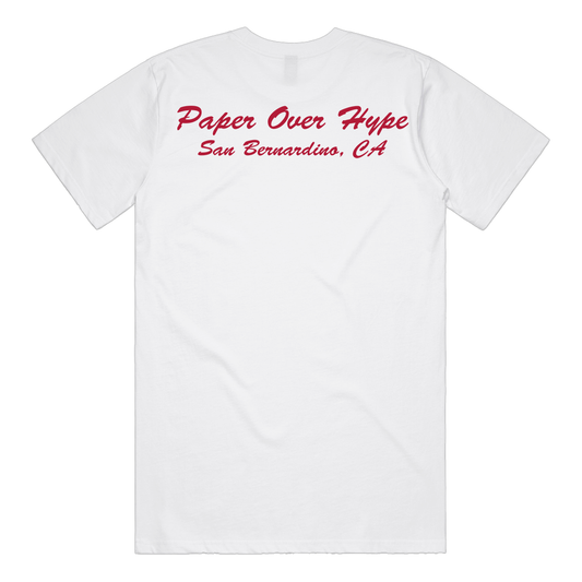 Paper Over Hype Tee (White)