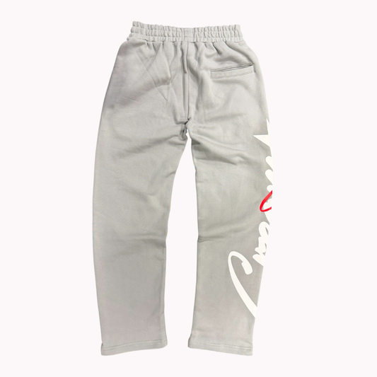 Overlapping Logo Sweatpants (Grey)