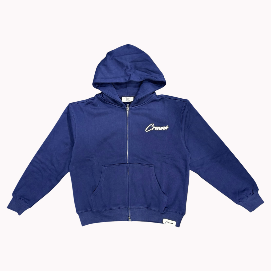 Classic Logo Zip Up Hoodie (Navy)