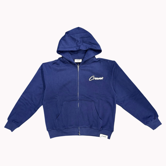 Classic Logo Zip Up Hoodie (Navy)
