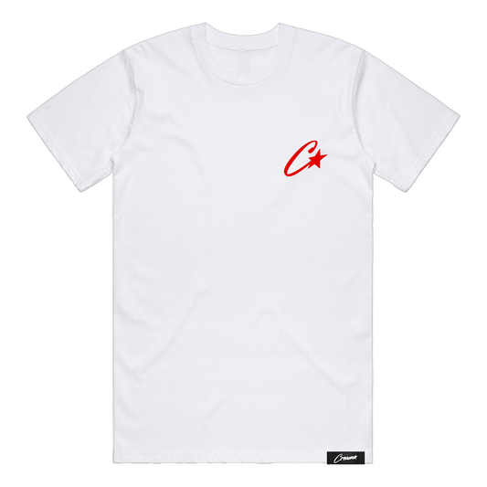 Overlapping Logo Tee (White)