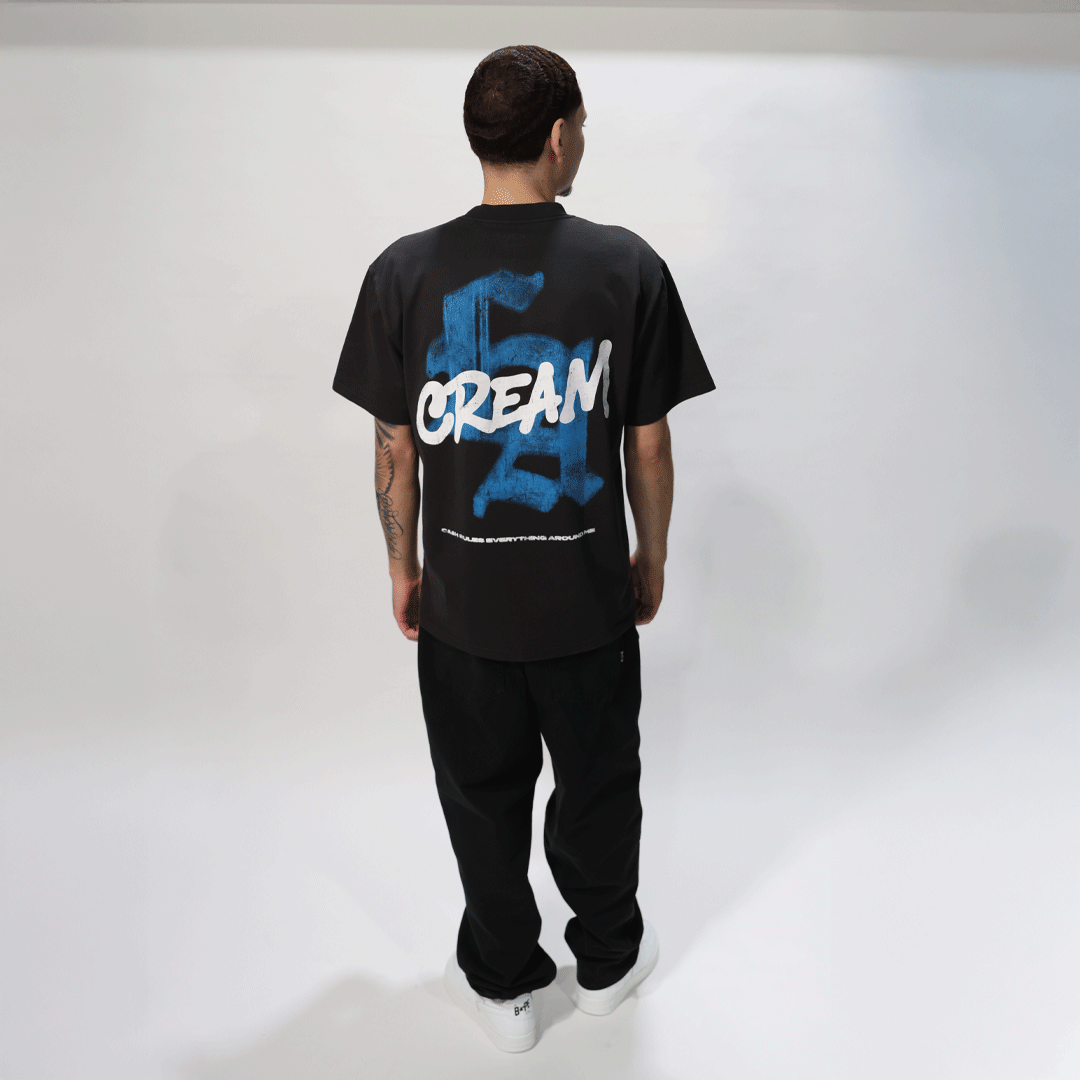 Blue LA Tee (Faded Black)