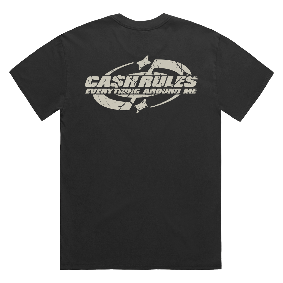 CA$H Rules Tee (Faded Black)