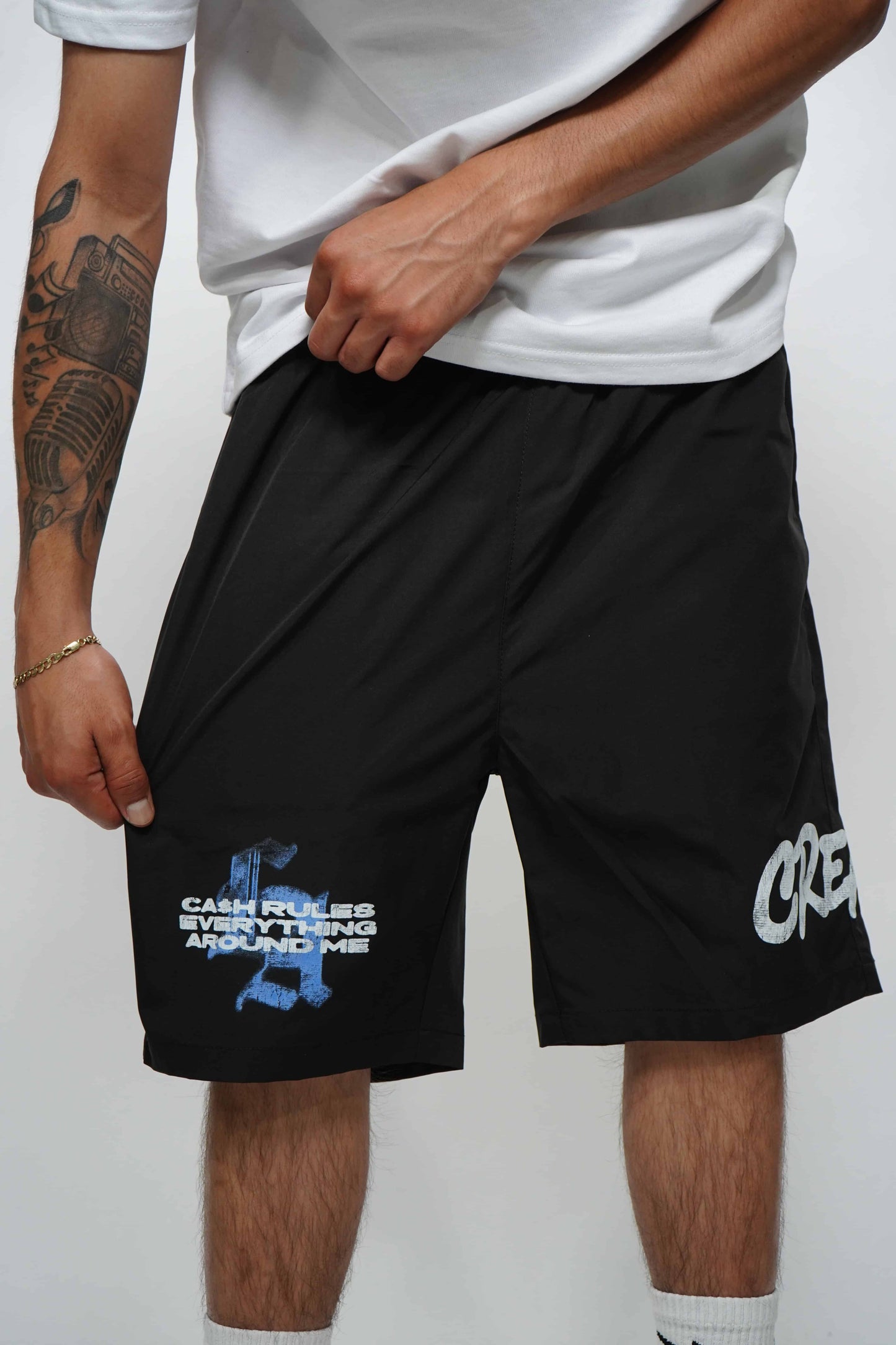 Blue LA Training Shorts (Black)