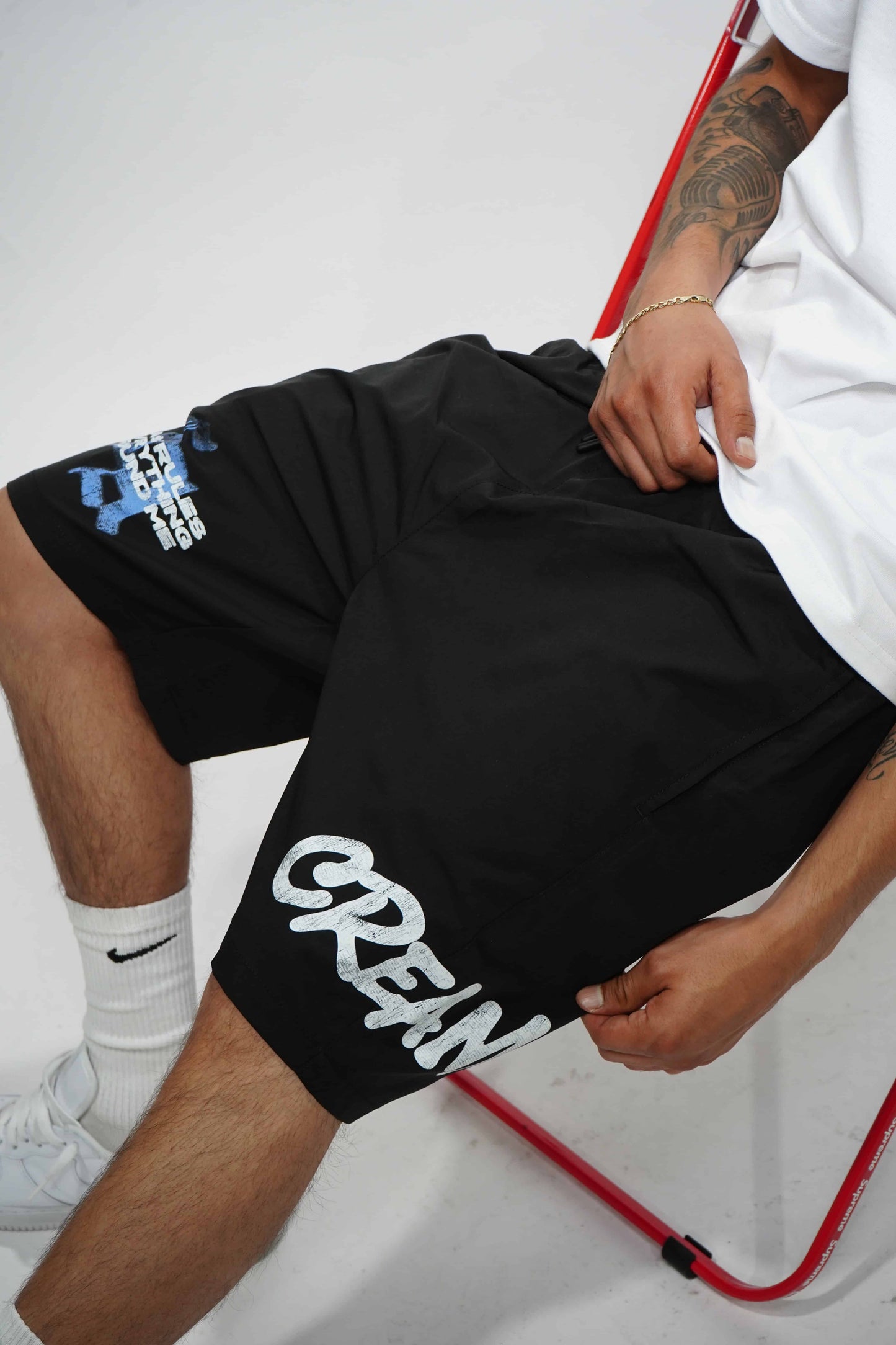 Blue LA Training Shorts (Black)